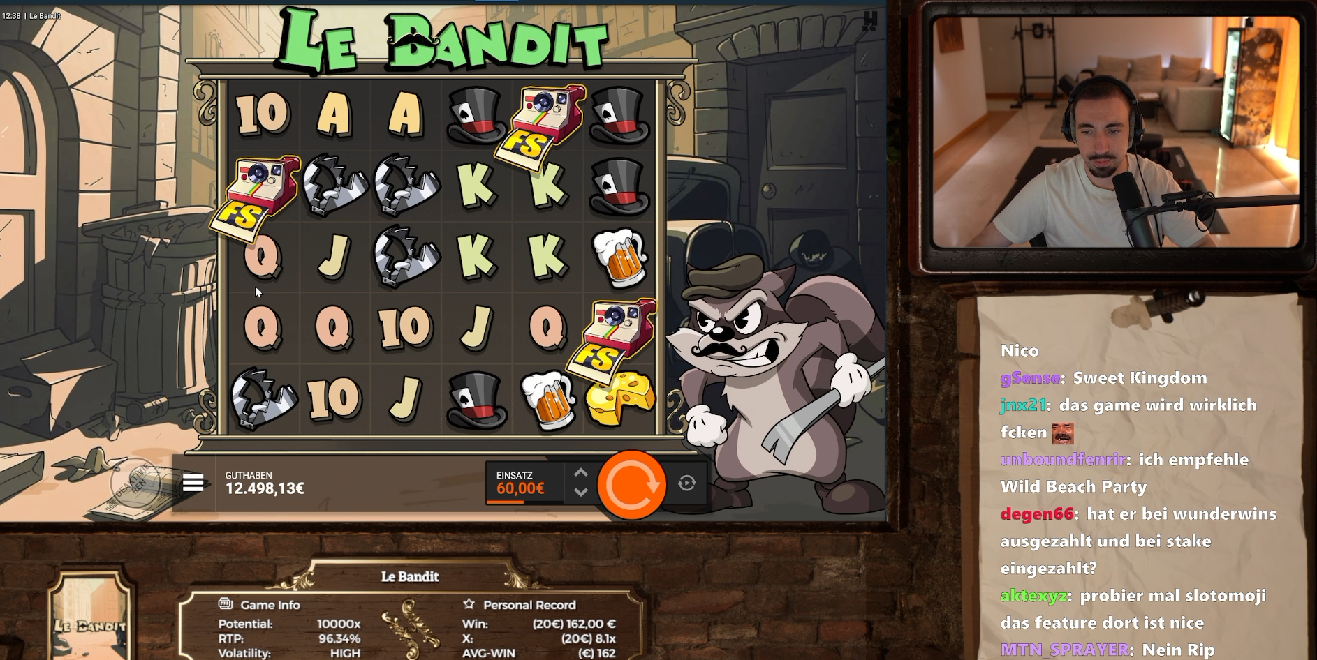 Scurrows Casino Slot Stream Session Le Bandit